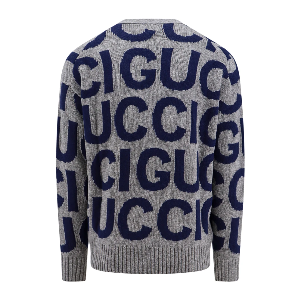 Gucci Logo Wollen Vest Gray Heren