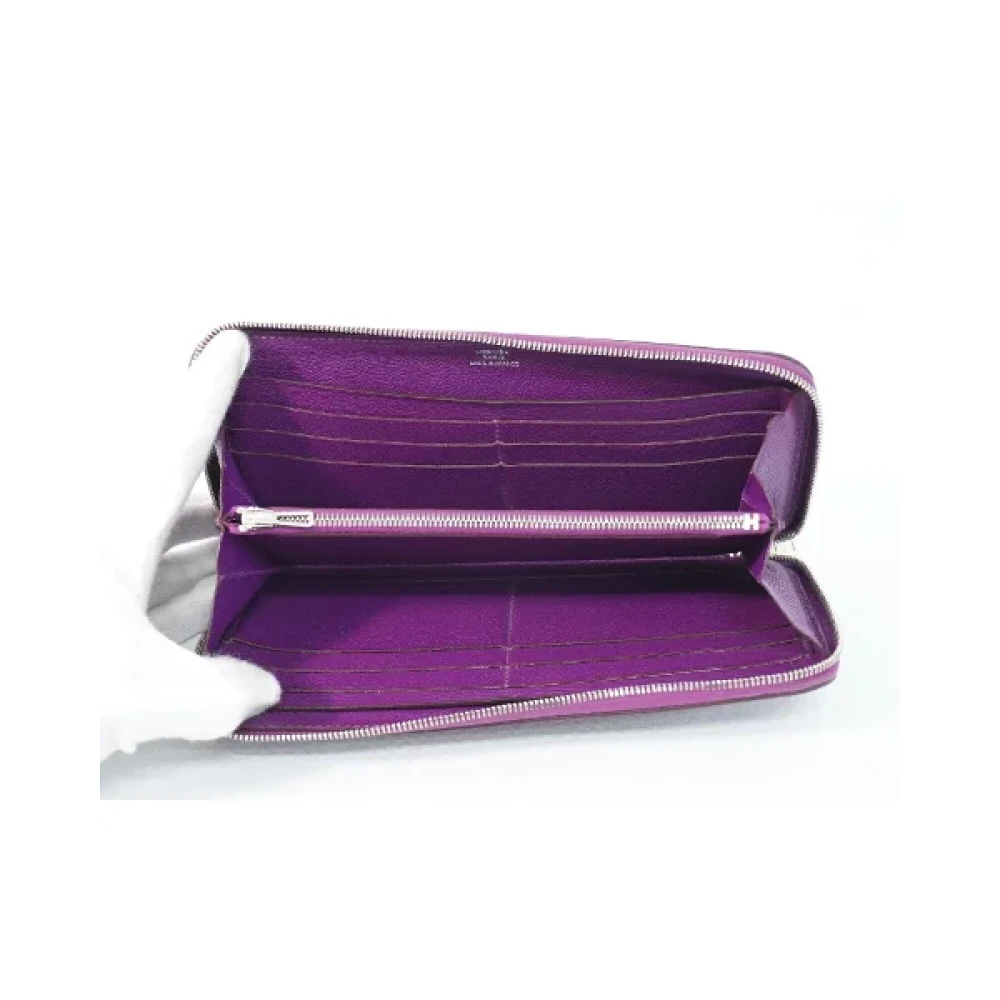 Hermès Vintage Pre-owned Leather wallets Purple Dames