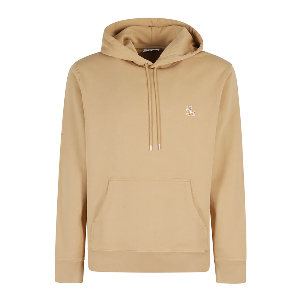 Maison Kitsuné Reguliere Hoodie met Chillax-patch Brown Heren