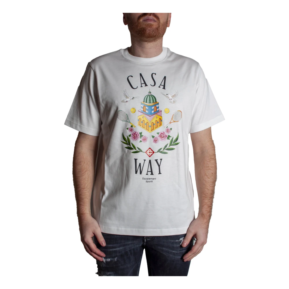 Casablanca Casa Way T-Shirt met Print White Heren