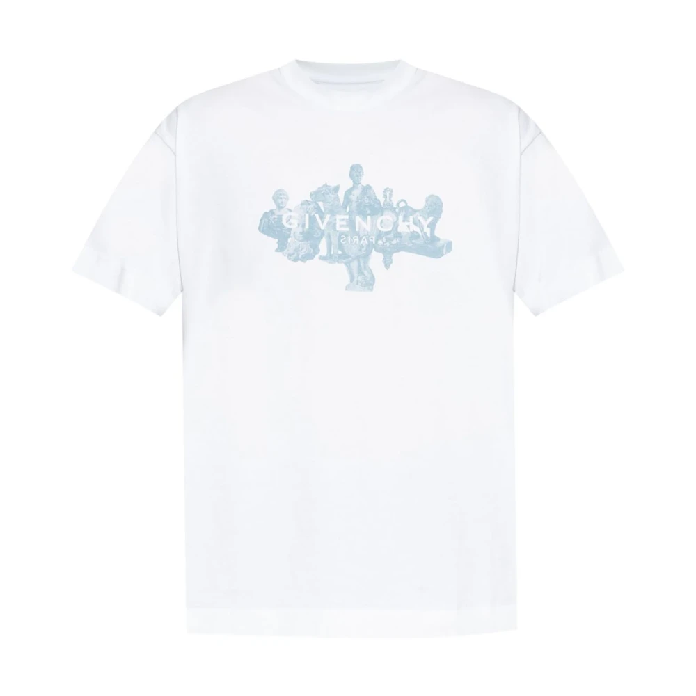 Givenchy Men's White Stylish Print T-Shirt