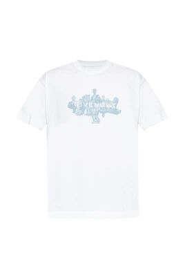 Vit Snygg Print T-shirt