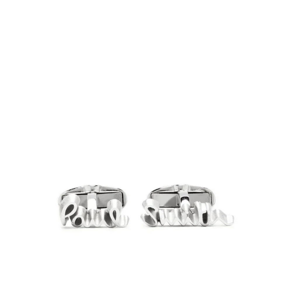 PS By Paul Smith Logo Uitgesneden Manchetknopen voor Mannen Gray Heren