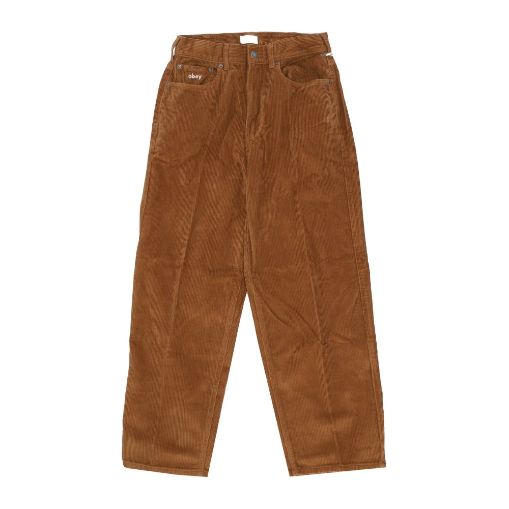 Obey Ribfluweel Java Bruin Herenbroek Brown Heren