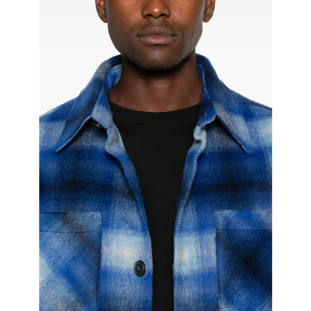 Barrow Flanellen Shirt Dazzling Blue Heren