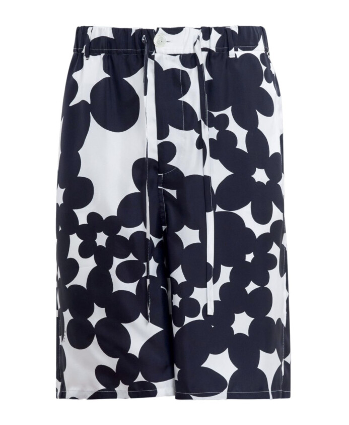 silk-flower-print-shorts