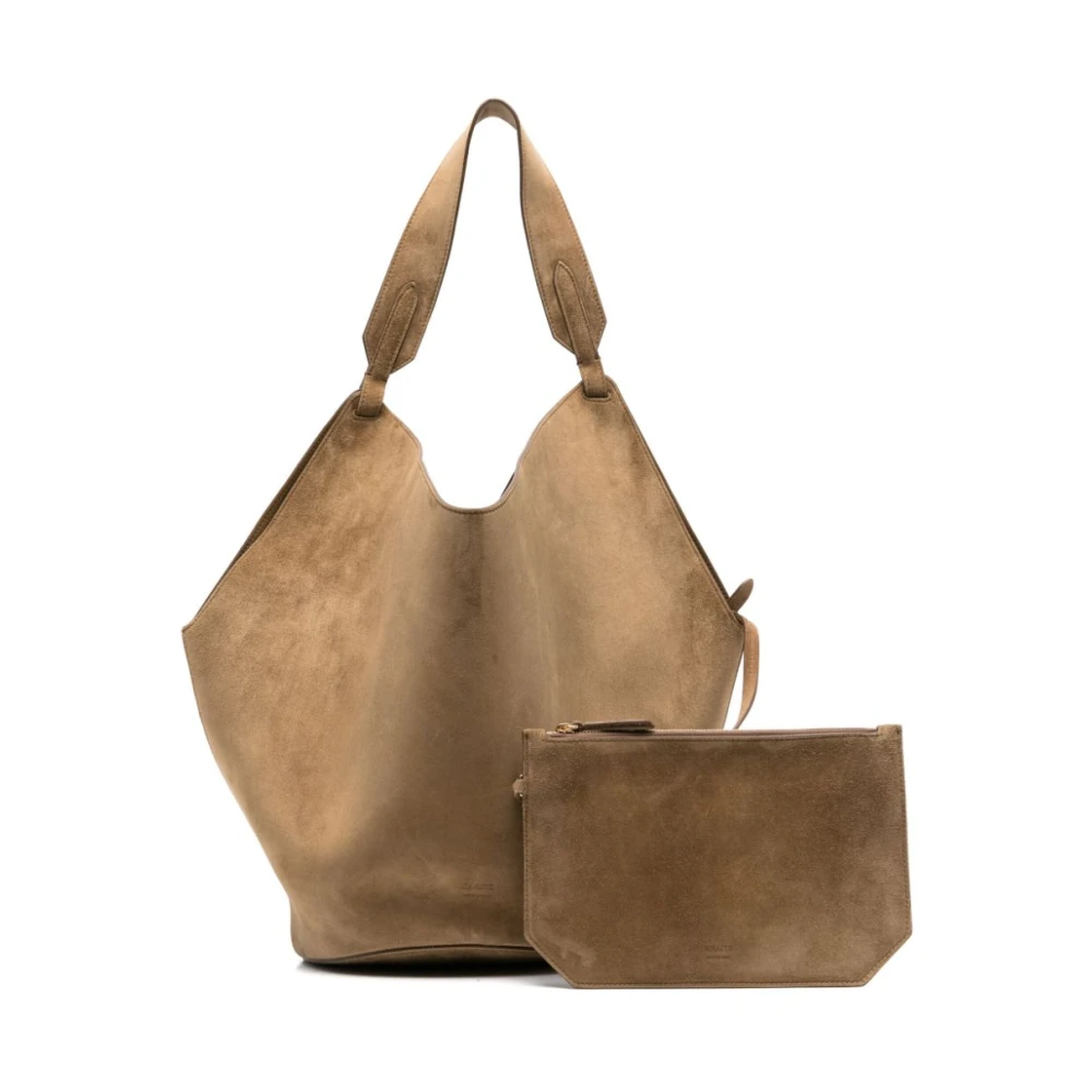 Khaite Beige Schoudertas met Afneembare Pouch Beige Dames