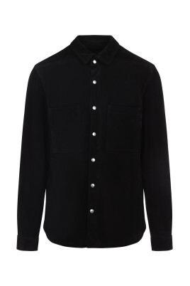 luxury-black-suede-leather-shirt