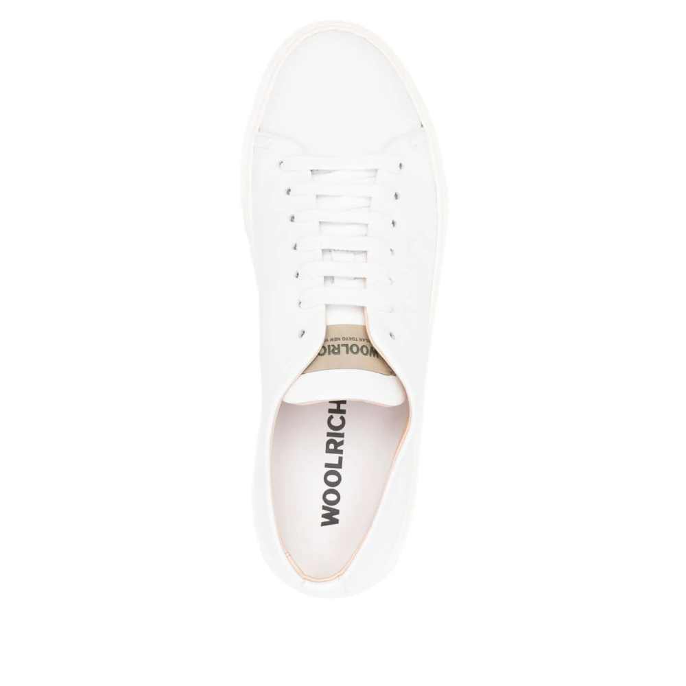 Woolrich Witte Sneakers met Rubberen Zool White Dames