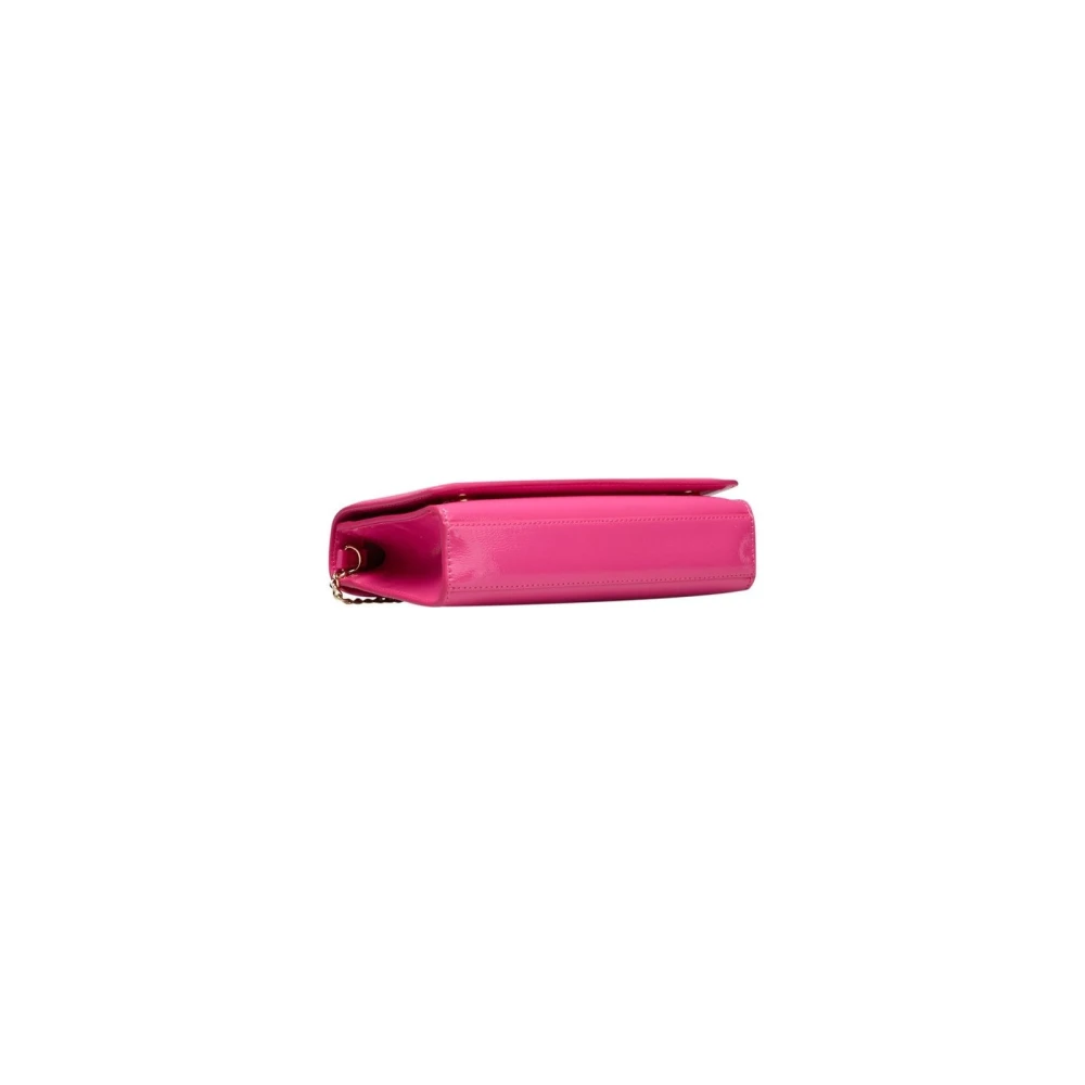 Love Moschino Schoudertas met Ketting en Logo Pink Dames