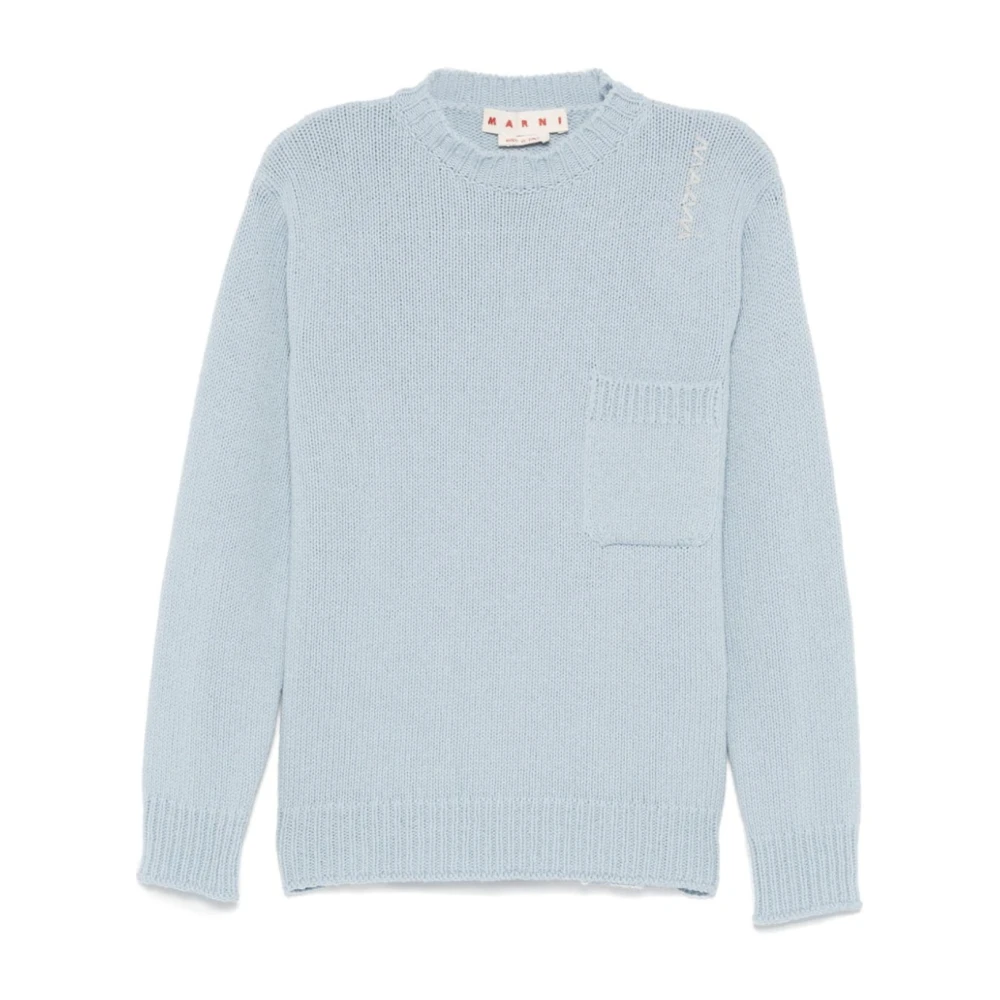 Marni Blauwe Ronde Hals Trui Blue Heren