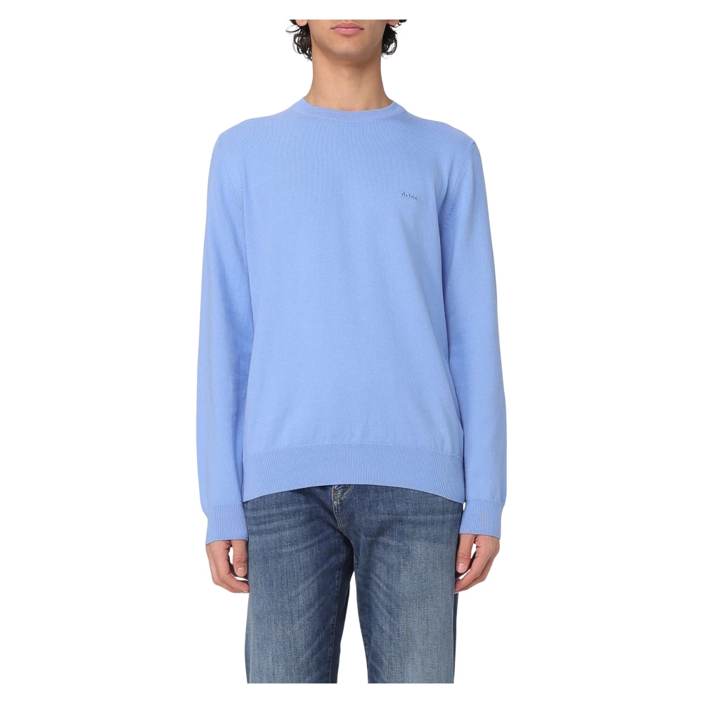 Hugo Boss Crewneck Sweater in Diverse Kleuren Blue Heren