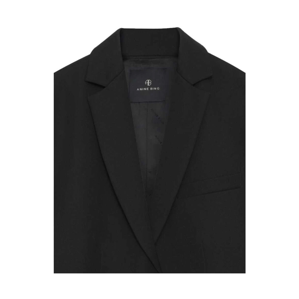 Anine Bing Quinn Wol Blazer Black Dames