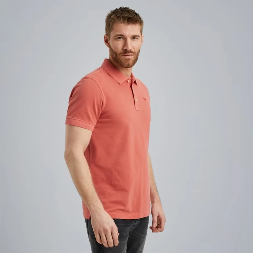 PME Legend Garment Dye Polo Shirt Red Heren