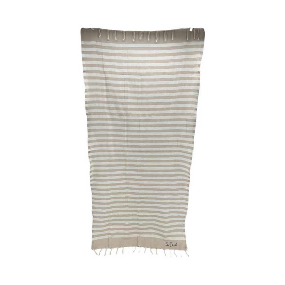 Stripete Strandhåndkle i Beige