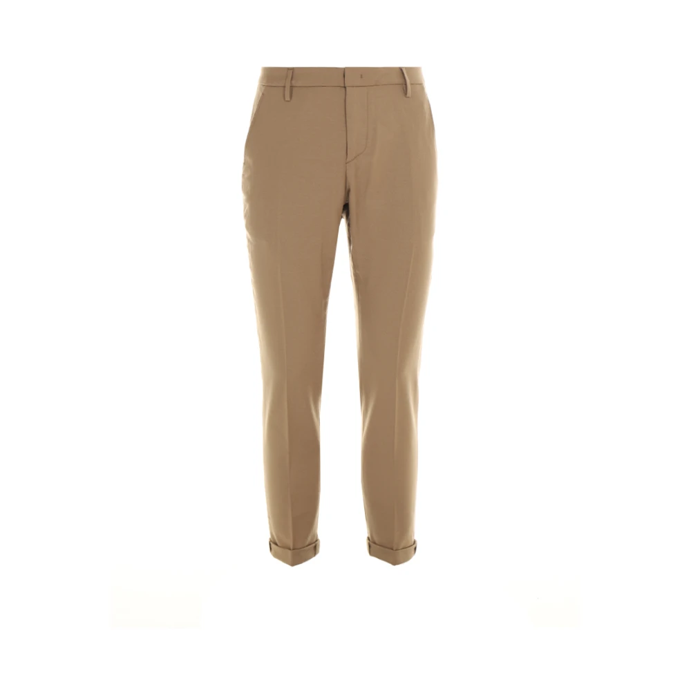 Dondup Kameel Wolmix Slim Fit Broek Brown Heren