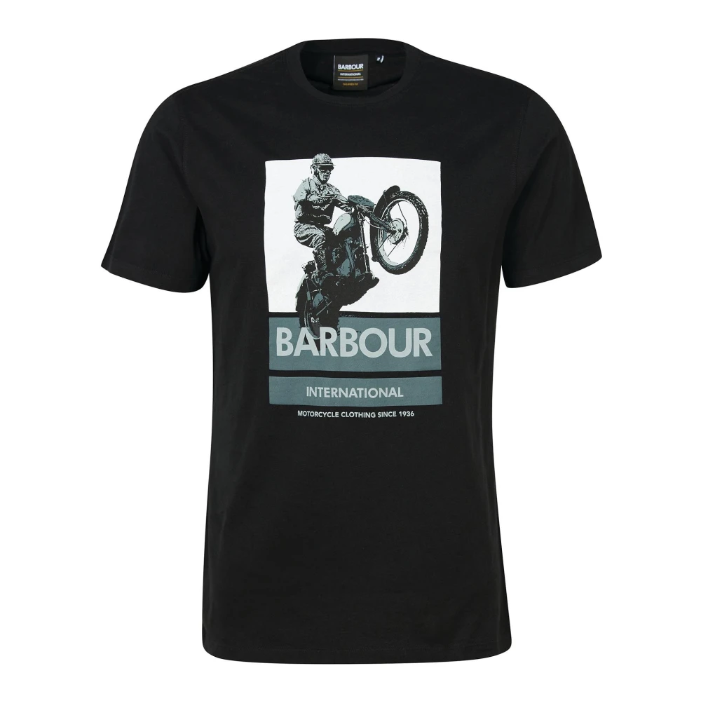 Barbour Vintage Grafische Print T-shirt Black Heren