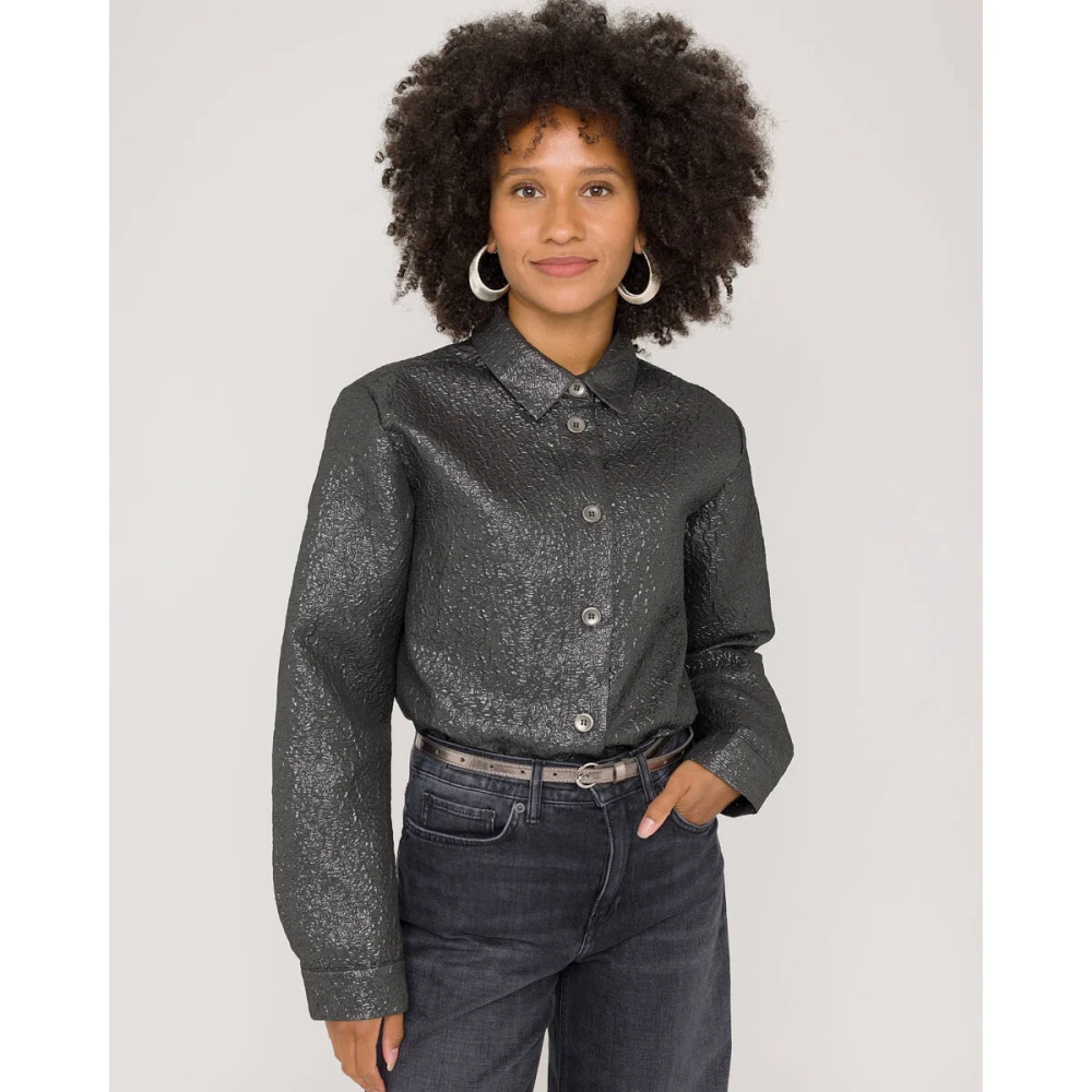 Anna Van Toor Lange Mouw Blouse Gray Dames