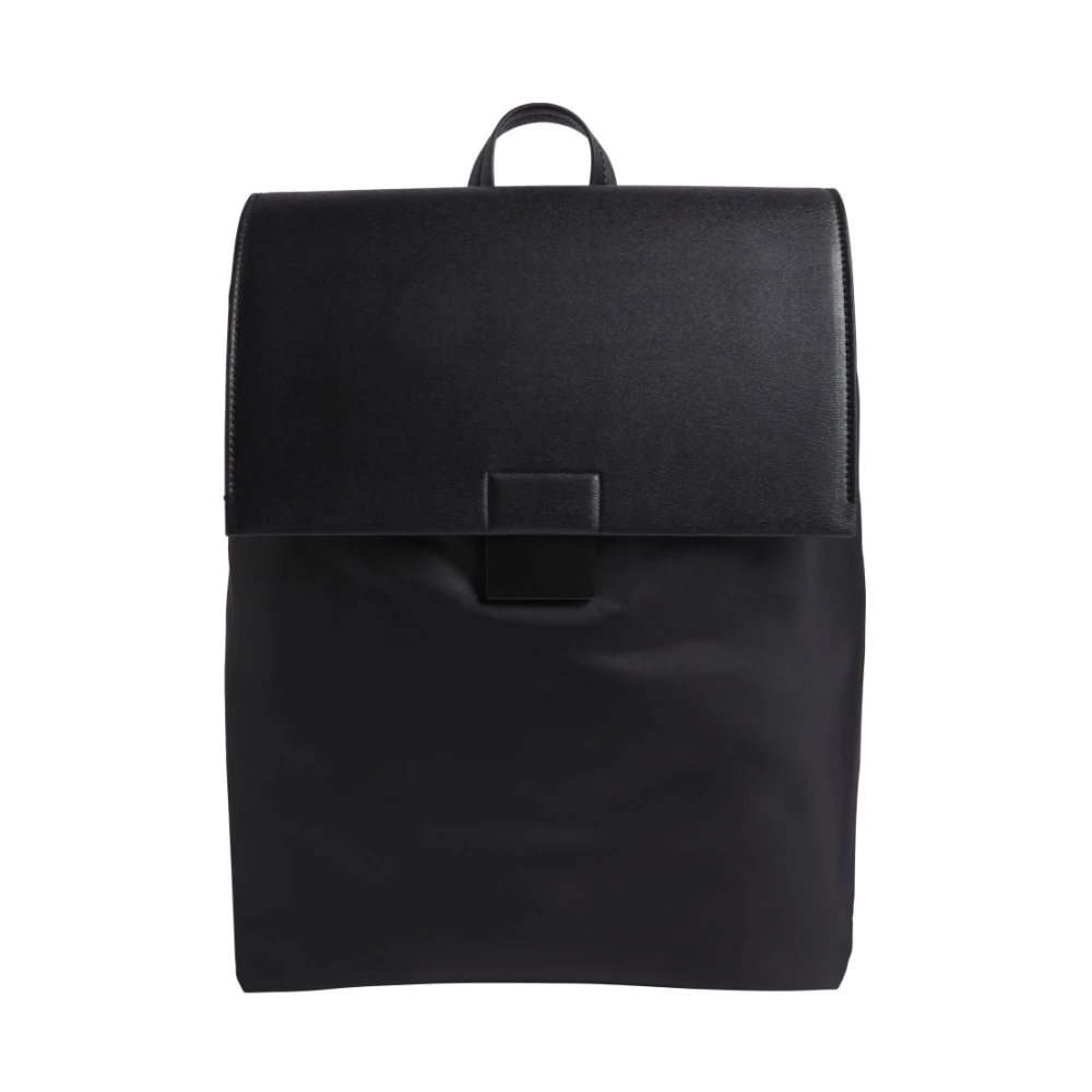 Calvin Klein Iconische Zwarte Flap Rugzak Black Heren