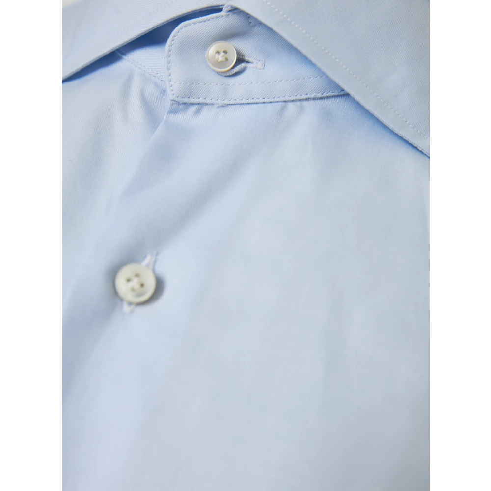 Barba Italiaans Katoenen Shirt 100% Katoen Blue Heren
