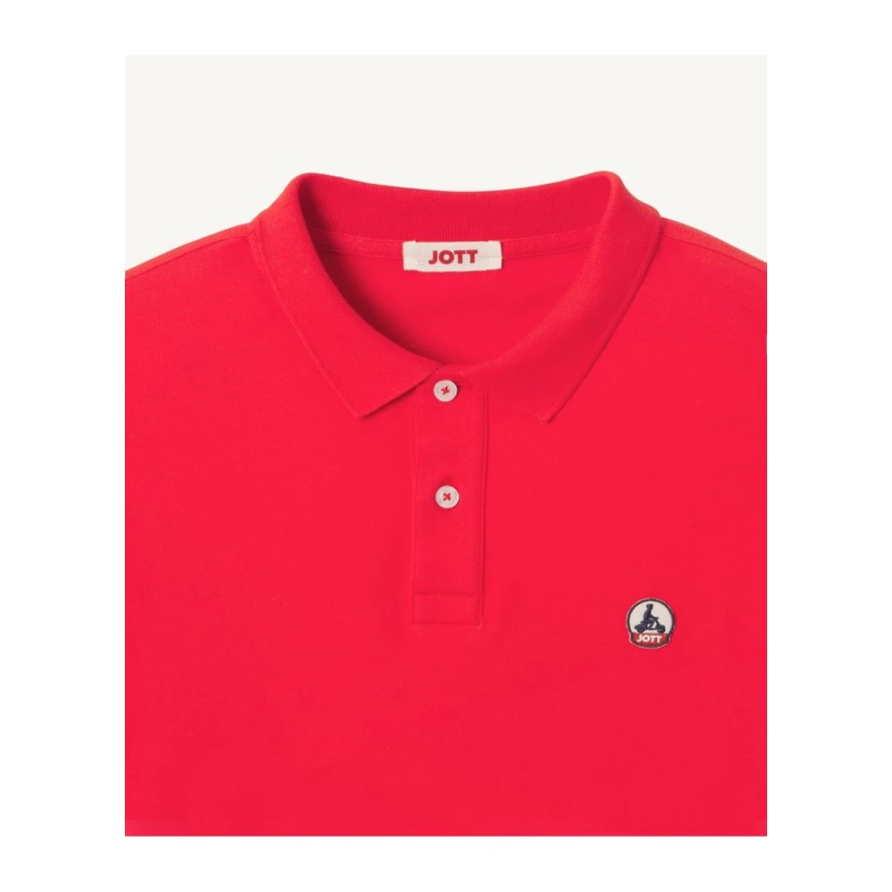 Jott Biologisch Katoenen Basis Polo Rode Tinten Red Heren