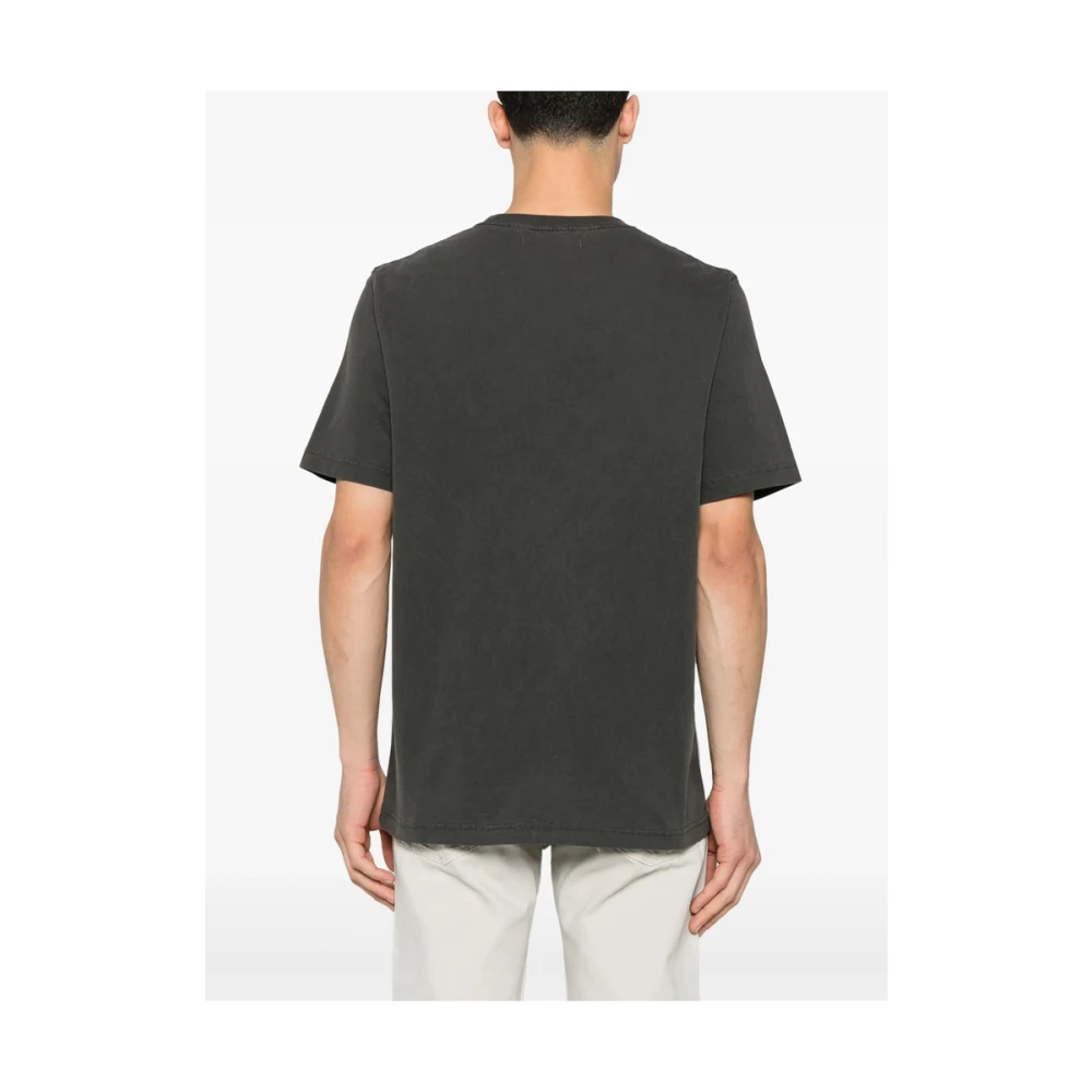 Samsøe Antraciet Grijs Logo Print Crew Neck T-shirt Gray Heren