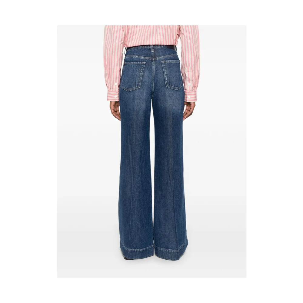 7 For All Mankind Wijde Jeans Denim Blue Dames