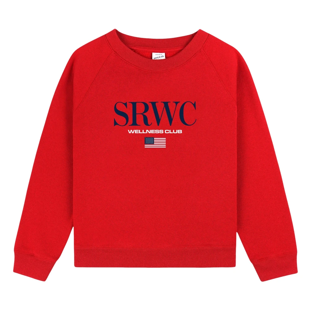 Sporty & Rich Unisex Red Nautical Sweatshirt