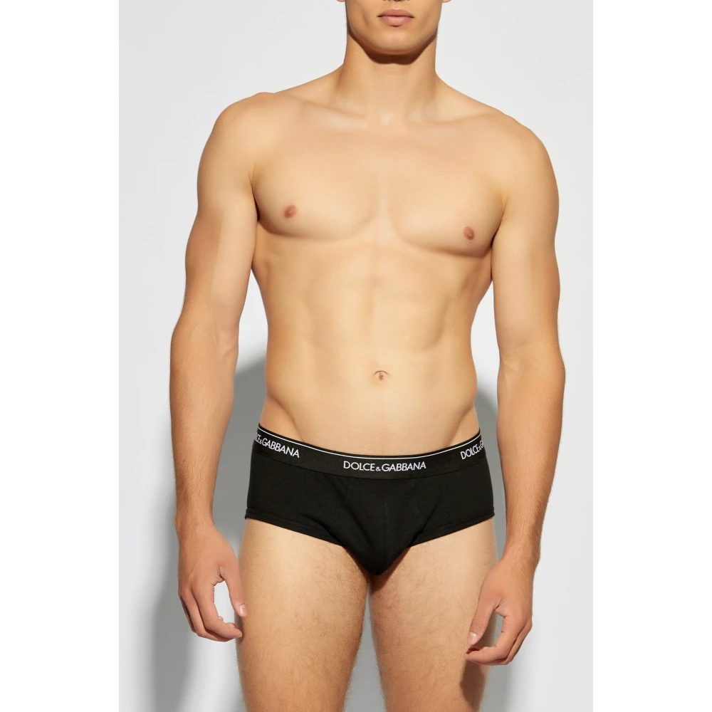 Dolce & Gabbana Twee-pack van briefs Black Heren