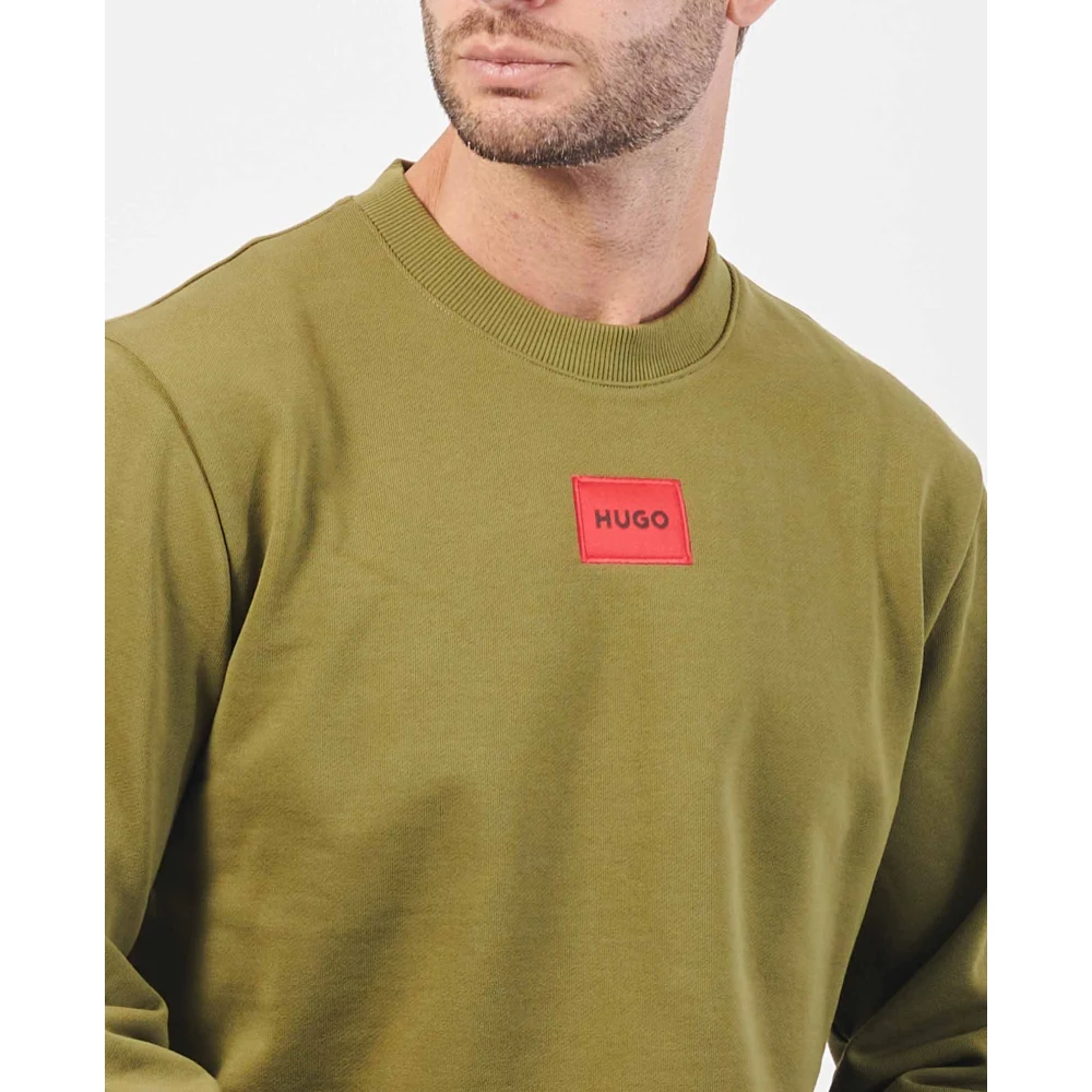 Hugo Boss Casual Regular Fit French Terry Sweatshirt Green Heren