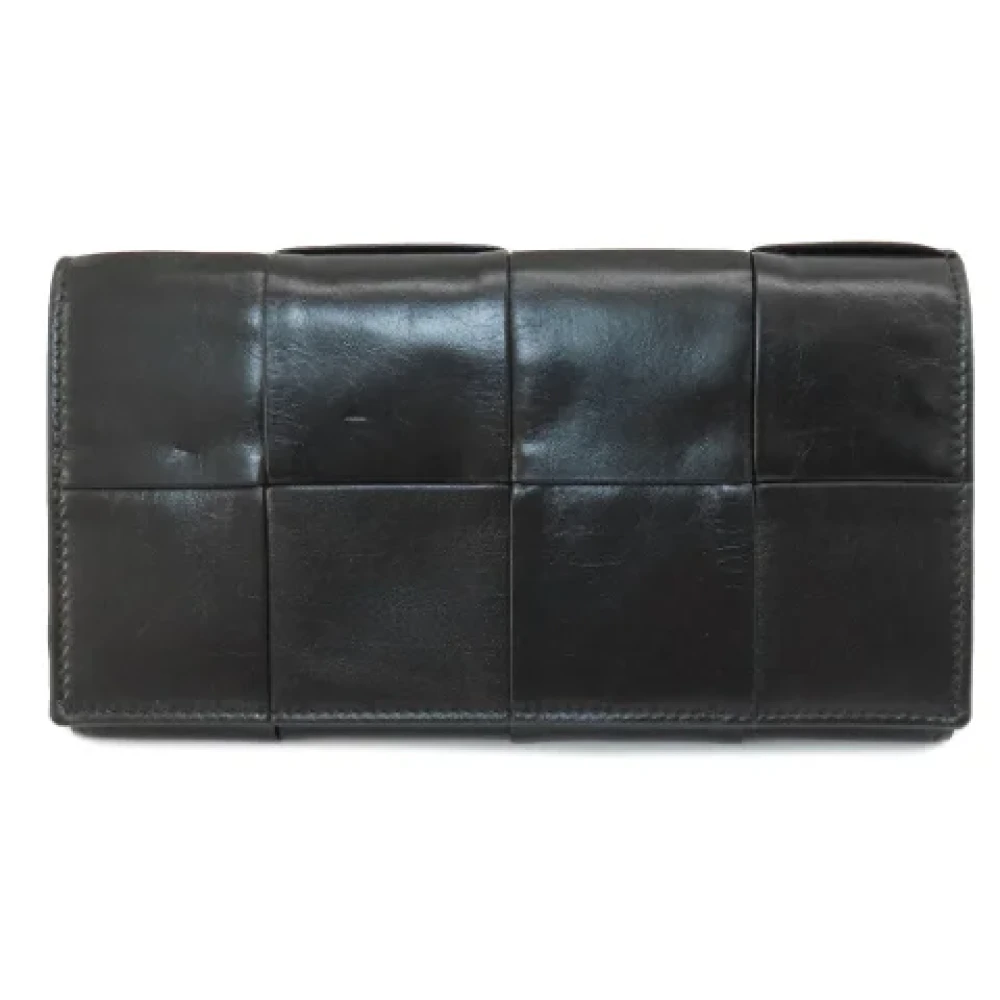 Bottega Veneta Vintage Pre-owned Leather wallets Black Dames