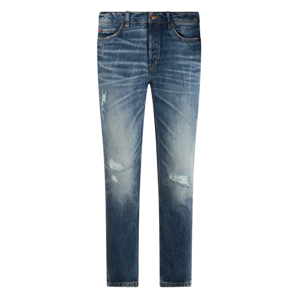 Hugo Men's Blue Slim Jeans In Elastic Denim - W35 - Jeans