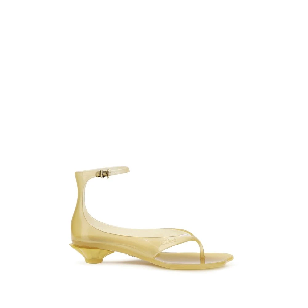 Chloé Jelly Sandals - Female - High Heel Sandals - Beige - 5 Uk - Shoes