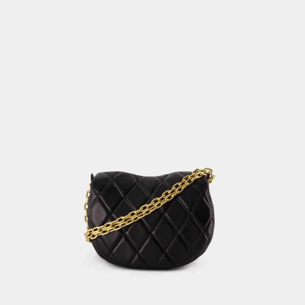 Burberry Gewatteerde Lamsskin Portemonnee Op Ketting Black Dames