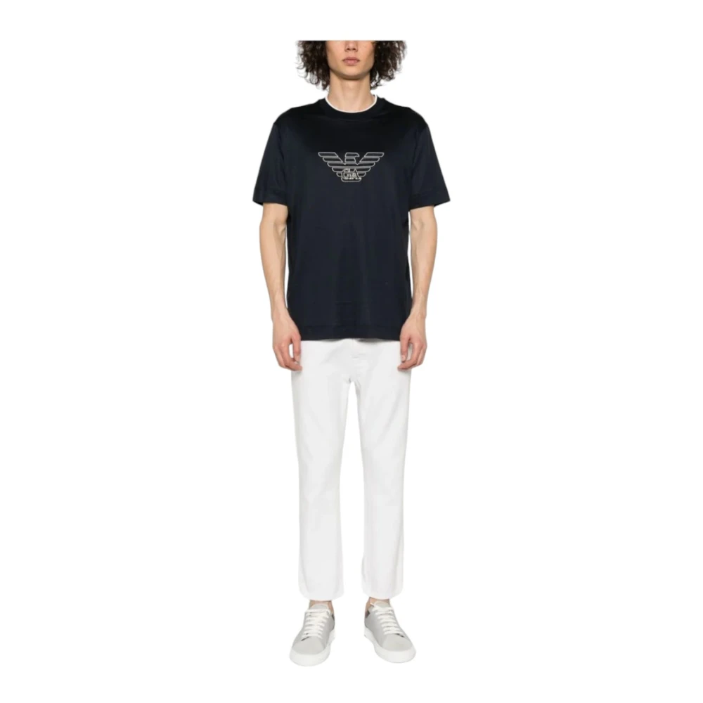 Emporio Armani Korte Mouw T-shirt Blue Heren