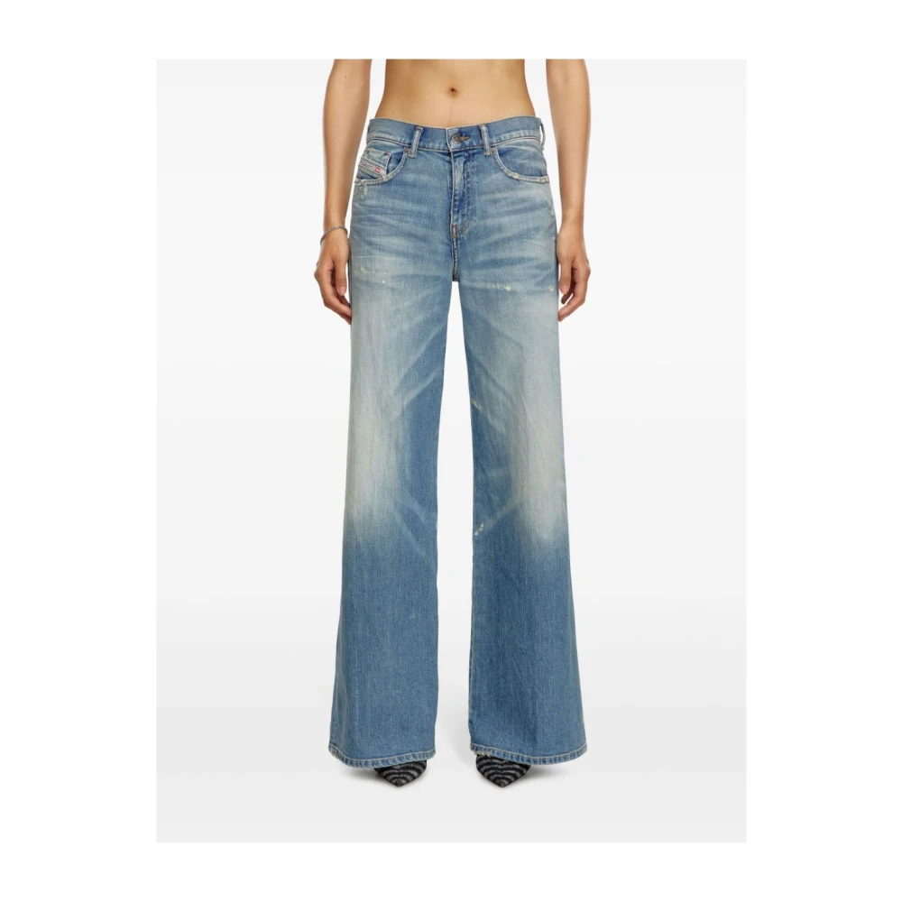 Diesel Vintage Flare Jeans met Distressed Look Blue Dames