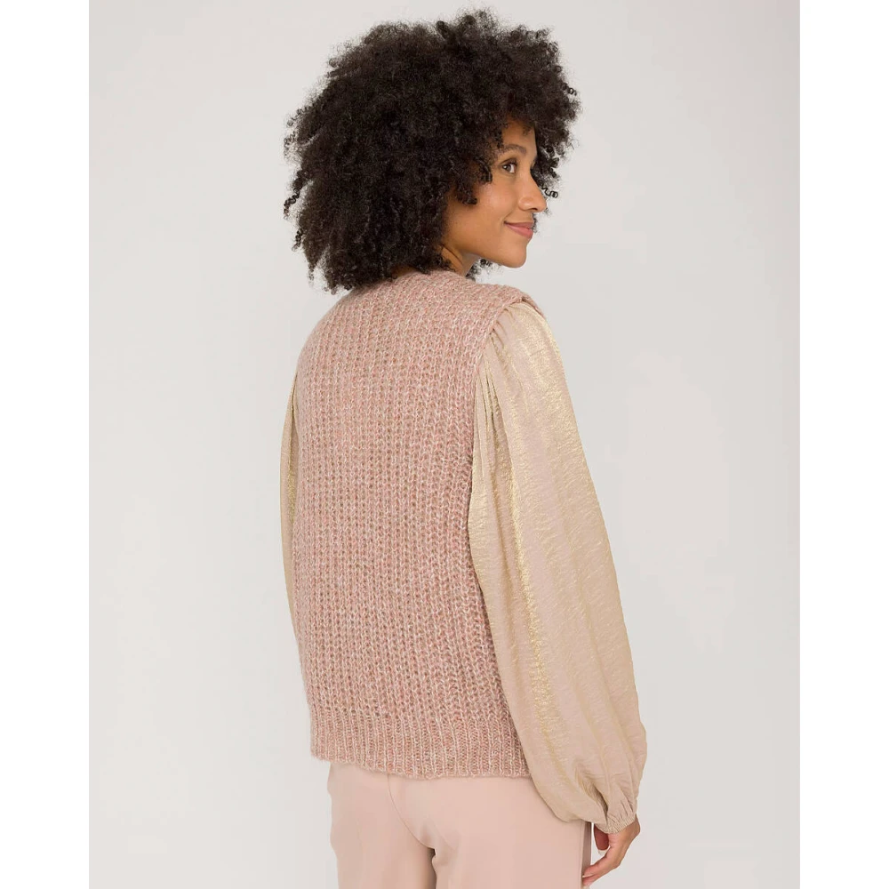 Anna Van Toor Lange mouw blouse Beige Dames
