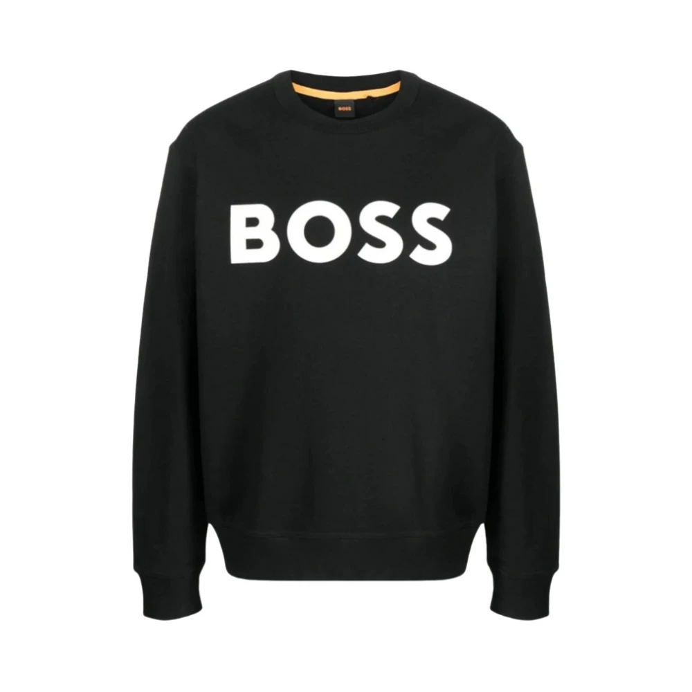 Boss Heren Biologisch Katoen Kameelbruine Sweatshirt Black Heren