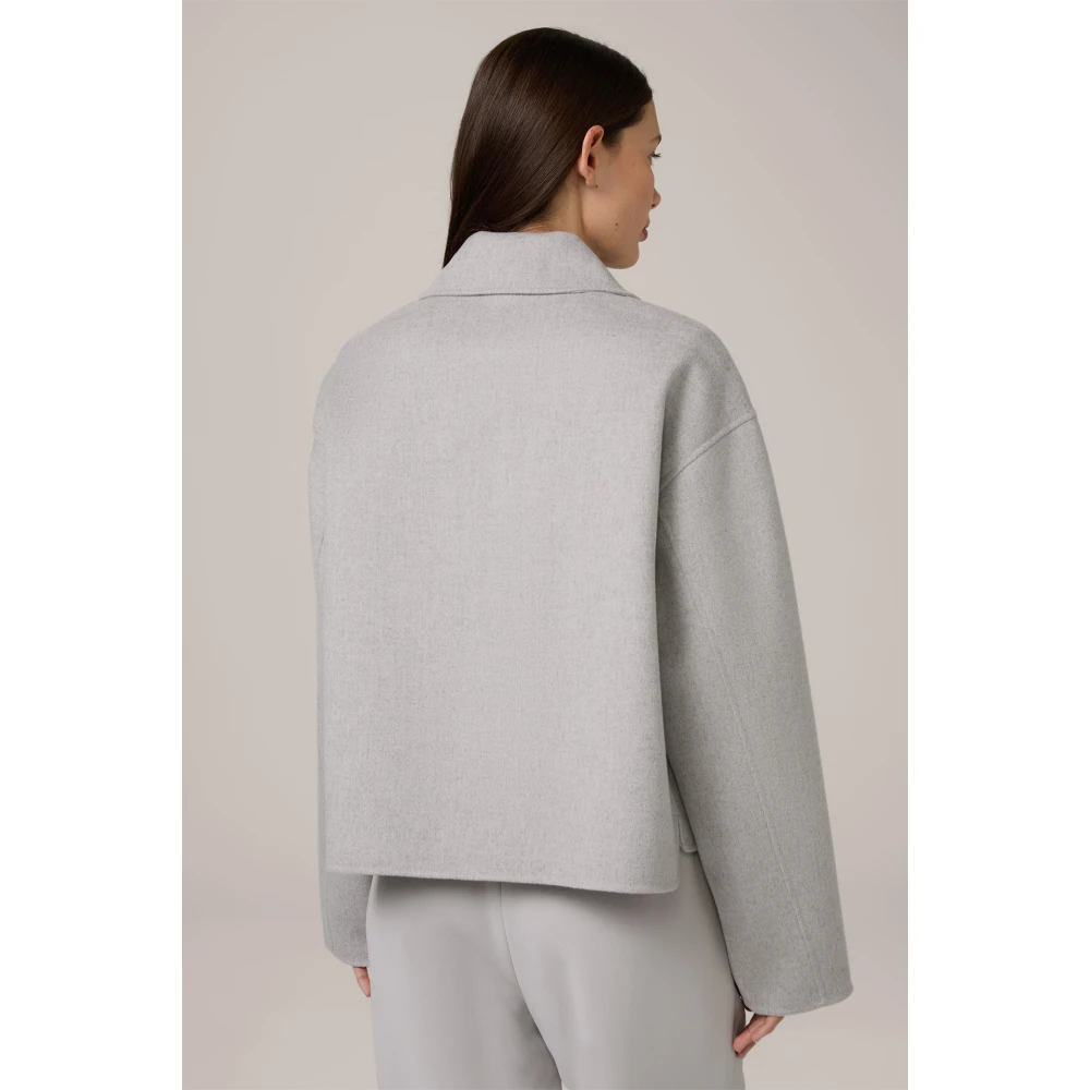 Windsor Doubleface Jack met Hemdkraag in Grijs Gray Dames