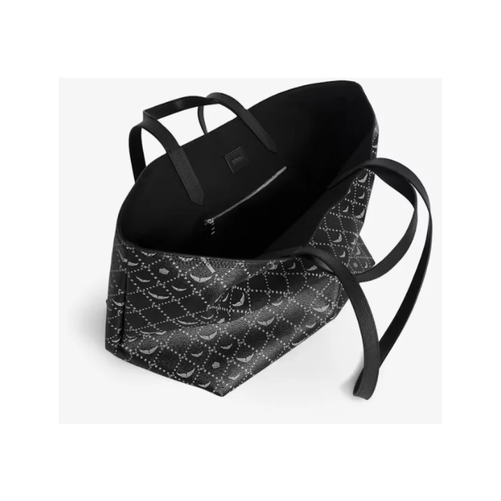 Zadig & Voltaire Monogram Canvas Tote Tas met Vleugels Black Dames