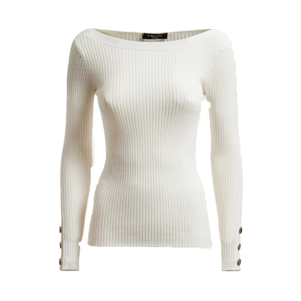 Guess Ronde Hals Trui White Dames