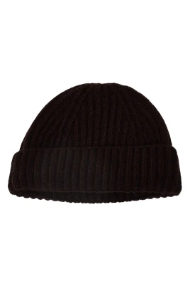 Puro Cashmere Ribbed Beanie