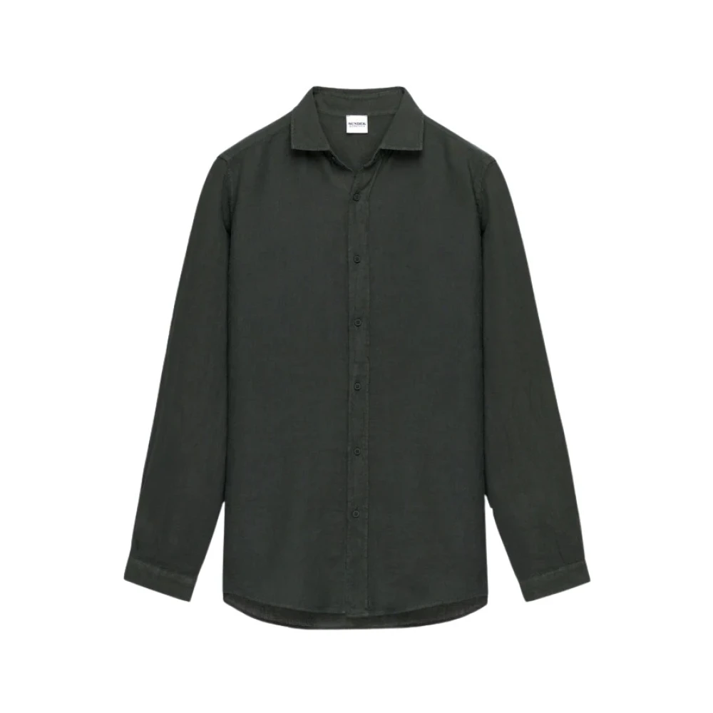 Sundek Uomo Blu - Camicia Da In Lino Tinto Capo - Shirts - S