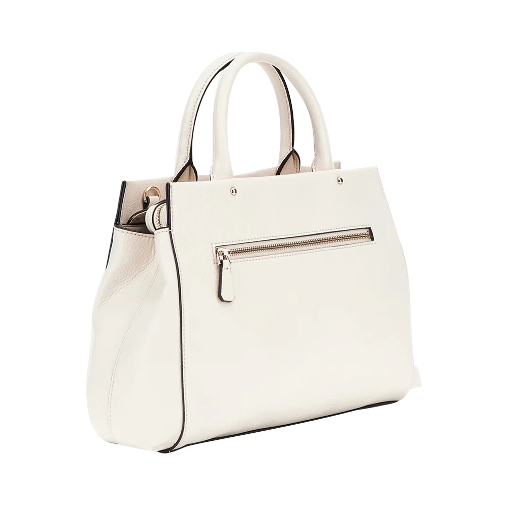 Guess Stijlvolle Cream Schoudertas met Logo Details Beige Dames