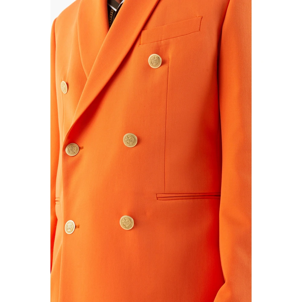 Corsinelabedoli Double-breasted jassen met lans revers Orange Heren
