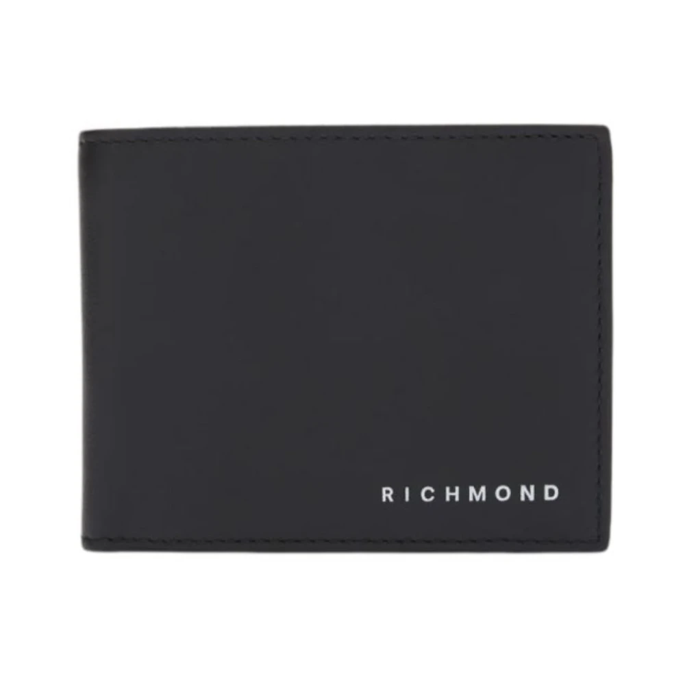 John Richmond Heren Portemonnee met Logo Belettering Black Heren