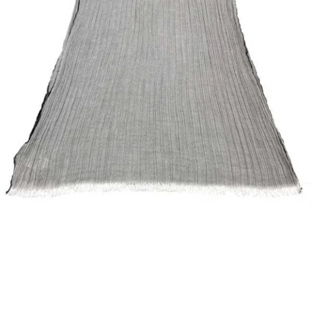 Hermès Vintage Pre-owned Cotton scarves Gray Dames