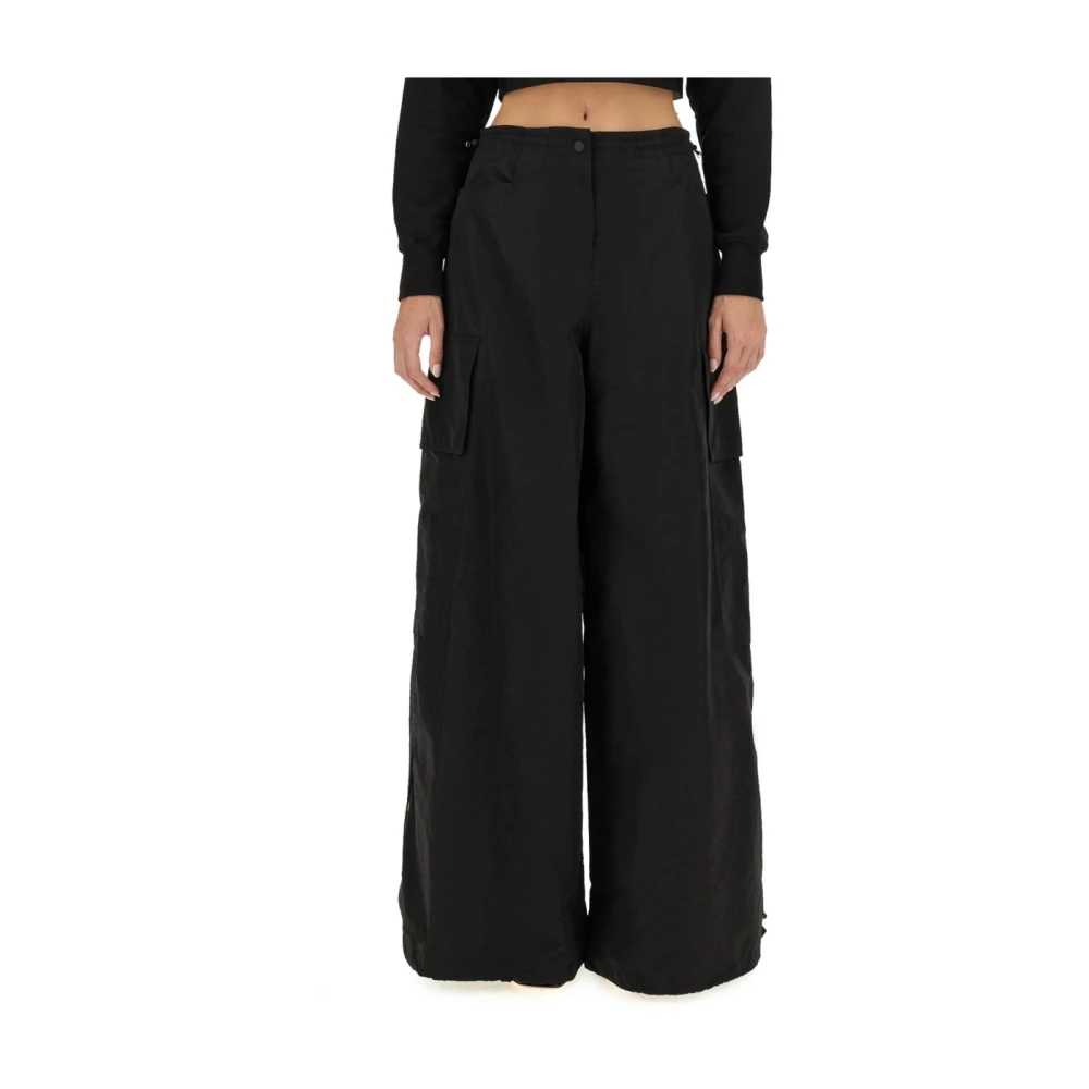 Palm Angels Wijde Cargo Broek Black Dames