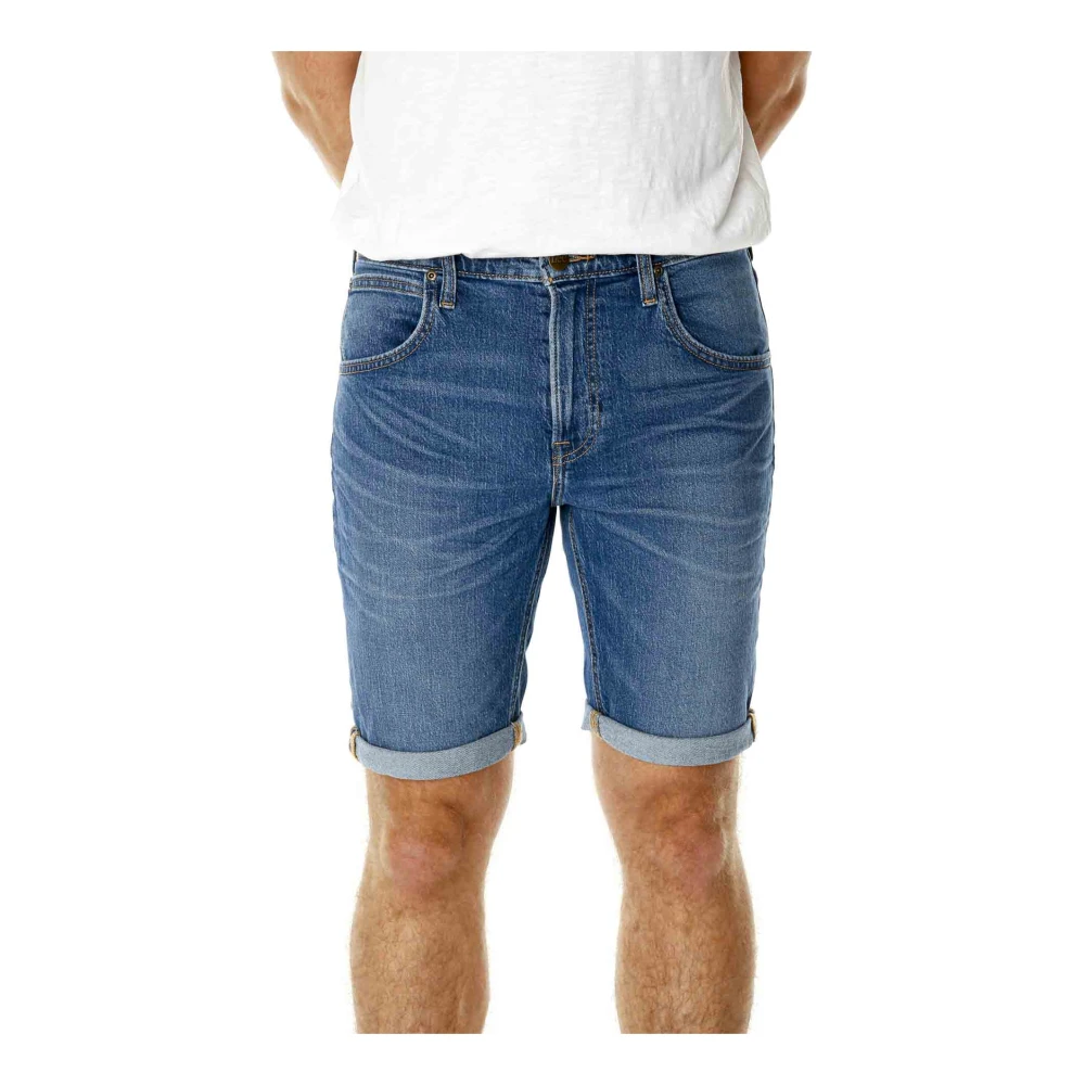 Lee Denim 5-Pocket Shorts Regular Fit Blue Heren