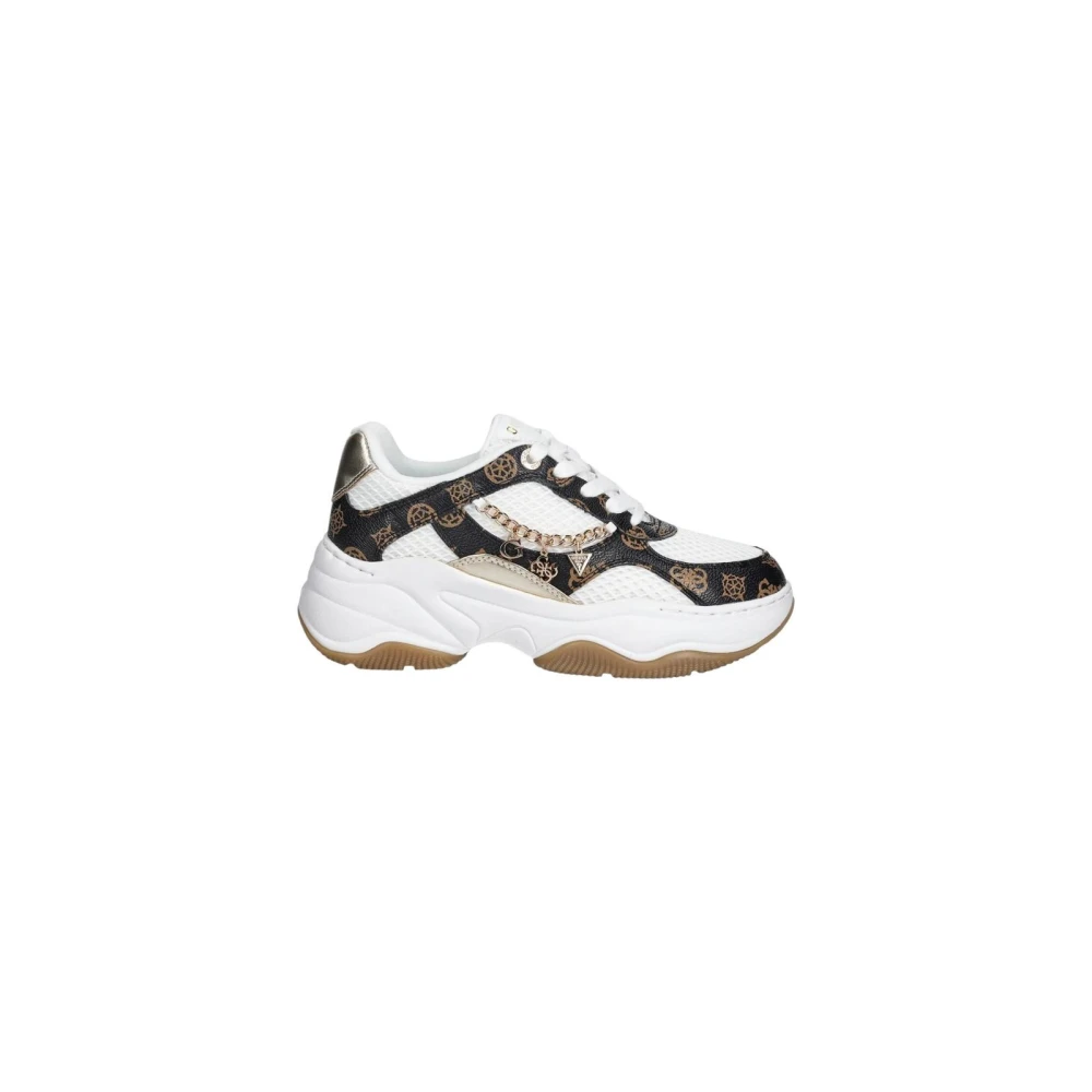 Guess Women's Brown Sneakers, 6 Uk, Sporty Slip-On Trainers With Lace Fastening